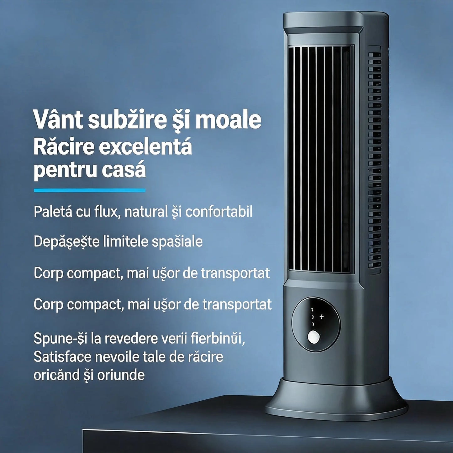 Climatizator portabil pentru o vară răcoroasă – Răcește în doar câteva secunde!